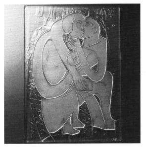HAP-Grieshaber_Das-Paar_31x44_Rosenthal_Glas_3000